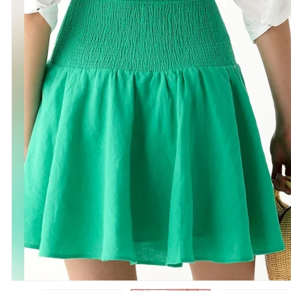 J. Crew Vibrant Green Mini Skirt